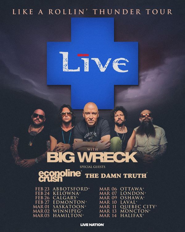 Live the band with tour dates